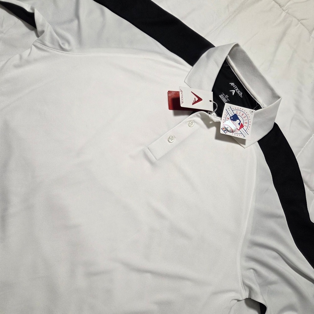 Antigua Pittsburgh Pirates Alumni Polo Shirt Mens Medium White Black NWT MLB